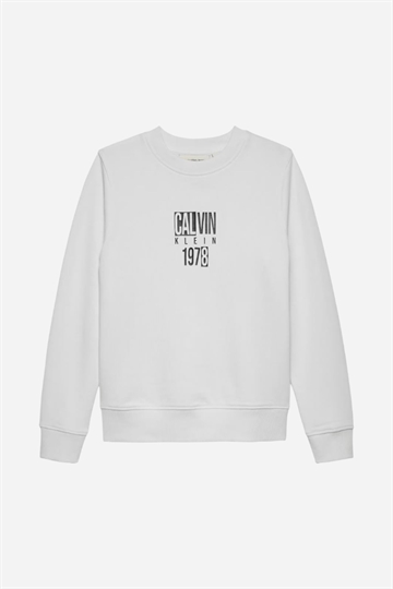 Calvin Klein Good Level grafisk tröja - ljus vit